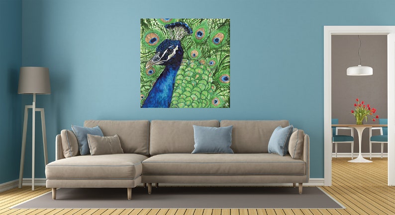 ‘Perfectly Proud’ – Colourful Peacock Print Limited Edition - Image 2