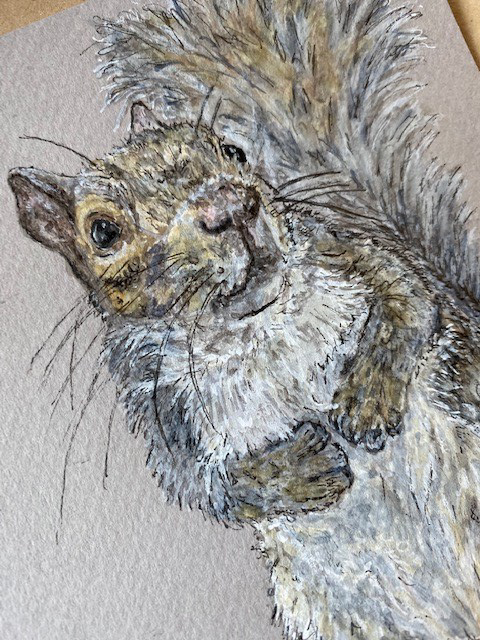 ‘With Love’ – Grey Squirrel Greeting Card - Image 4